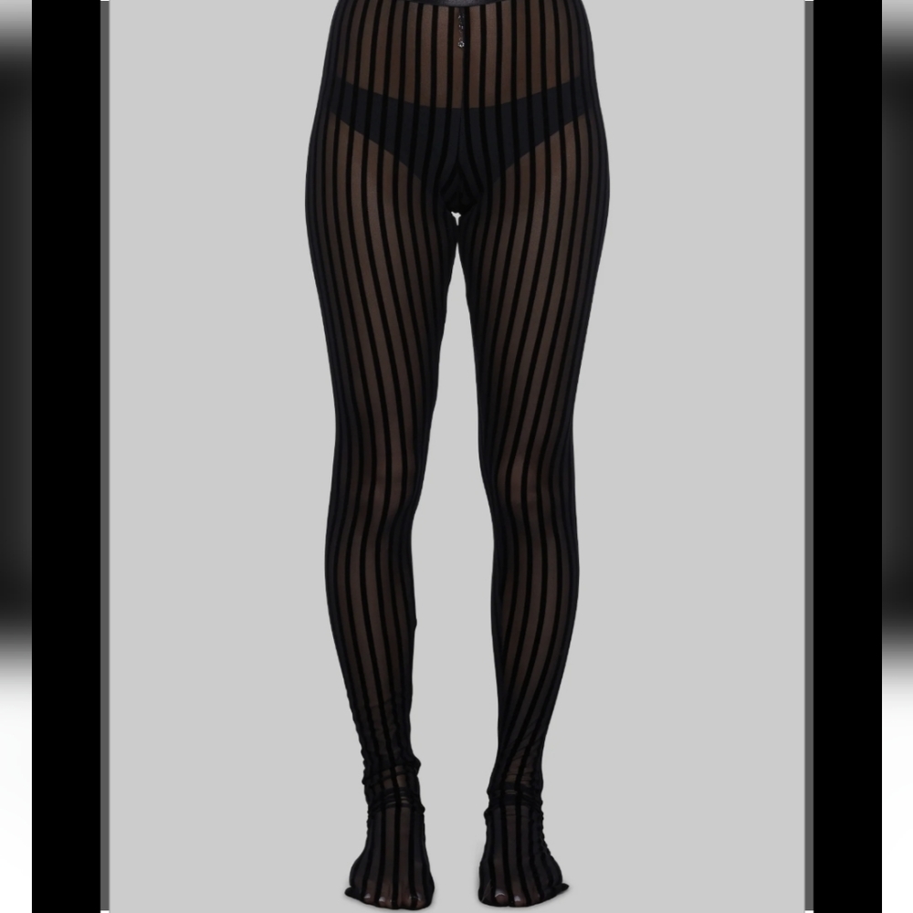 The Grave Girl Flocked Velvet Tights